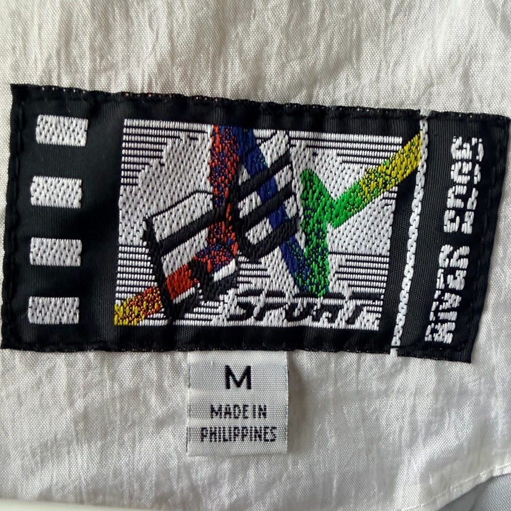 NWT Vintage 90s River Edge RE Sport Nautical Print Windbreaker Jacket Retro - Picture 2 of 16